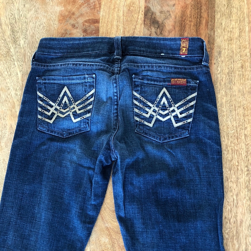 7 For All Mankind "A" Pocket Flare-Leg Jeans